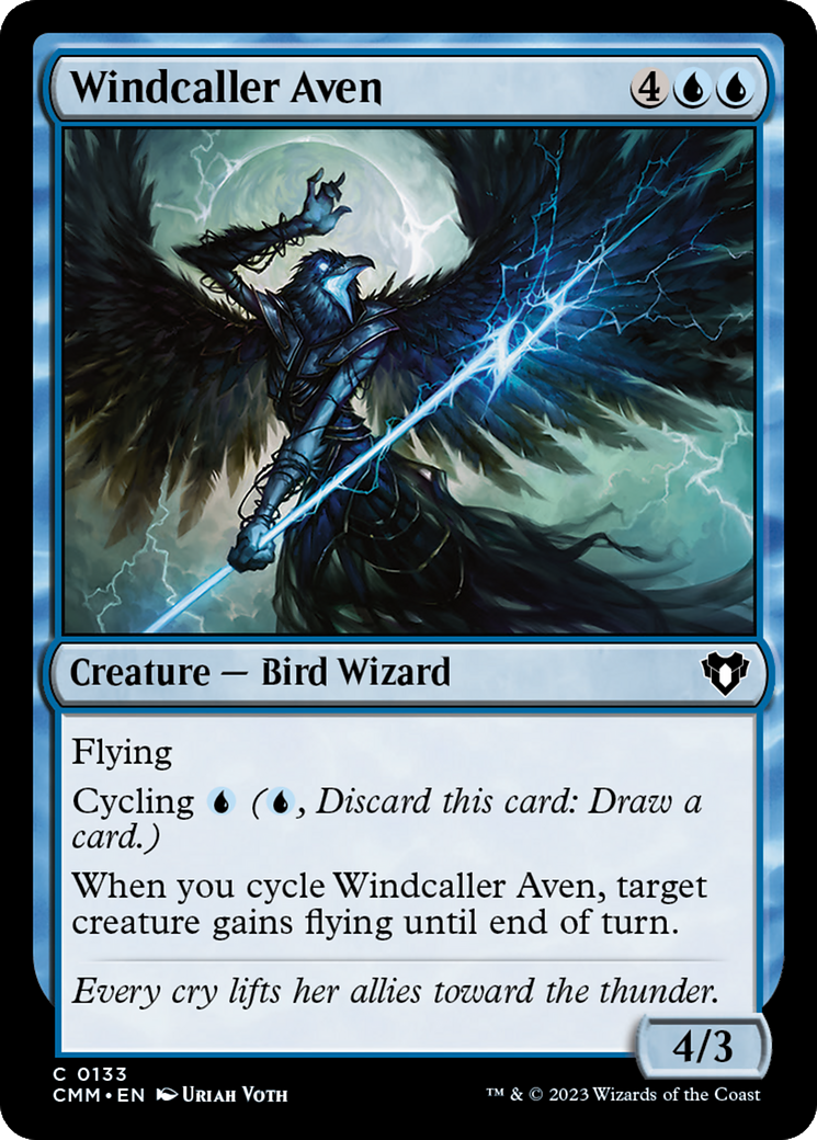 Windcaller Aven (133) Foil - Commander Masters
