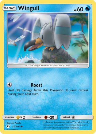 Wingull (37) Reverse Holofoil - Sun & Moon