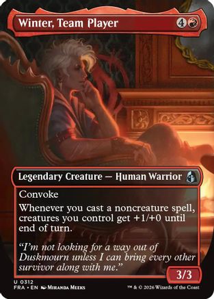 Winter, Team Player (Borderless Echoed Pairs) (312) Foil - Reality Fracture