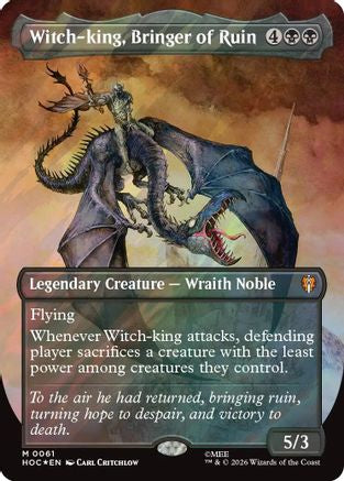 Witch-king, Bringer of Ruin (Borderless) (061) Surge Foil - The Hobbit: Eternal-Legal