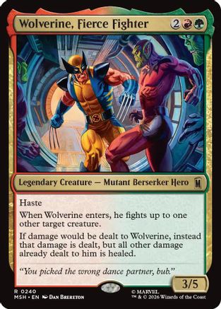 Wolverine, Fierce Fighter (240) Foil - Marvel Super Heroes