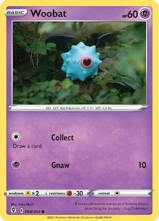 Woobat (68) Reverse Holofoil - Evolving Skies