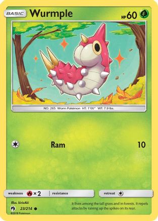 Wurmple (23) Reverse Holofoil - Lost Thunder