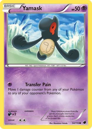 Yamask (54) Reverse Holofoil - Plasma Freeze