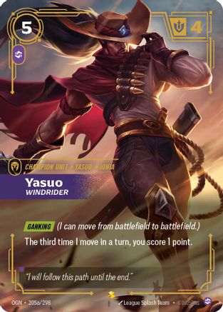 Yasuo – Windrider (Alternate Art) (205a) Foil - Origins