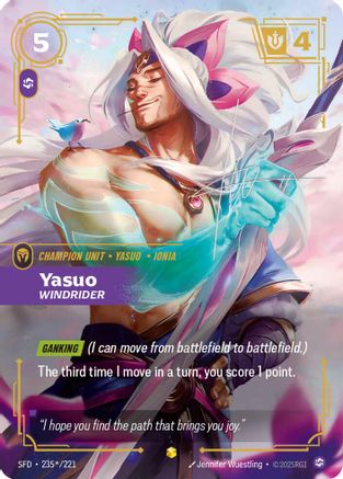 Yasuo – Windrider (Signature) (235) Foil - Spiritforged
