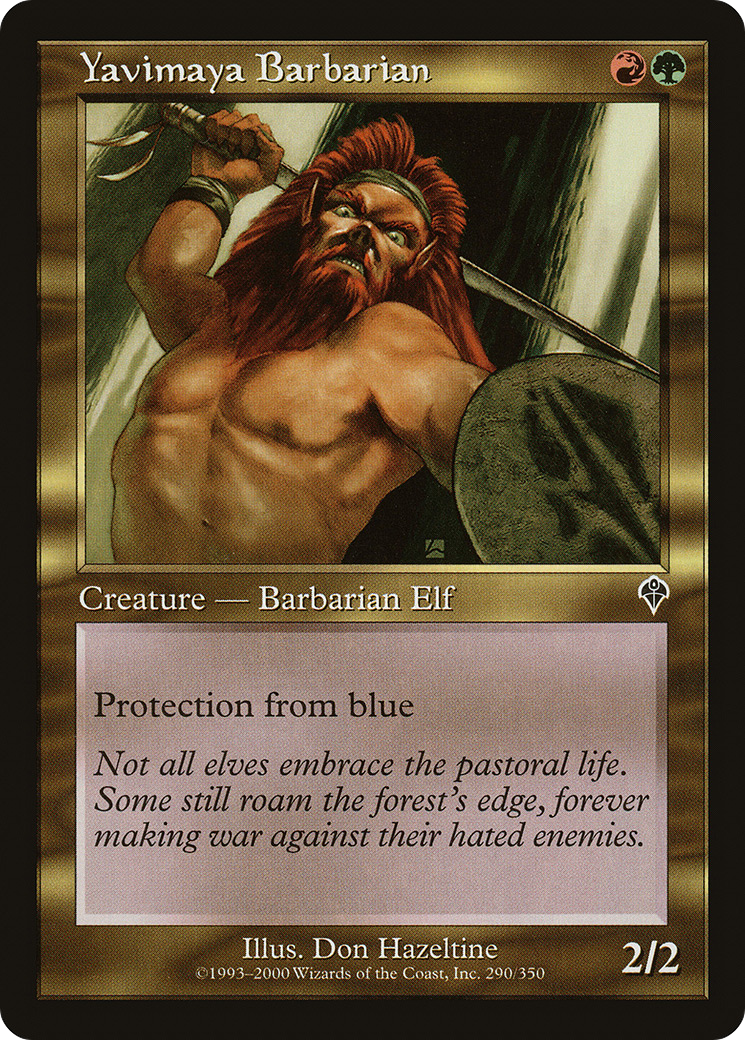 Yavimaya Barbarian (290) Foil - Invasion