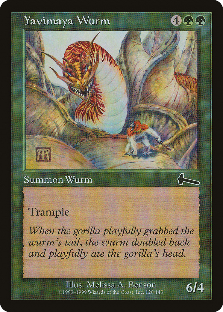 Yavimaya Wurm (120) - Urza's Legacy