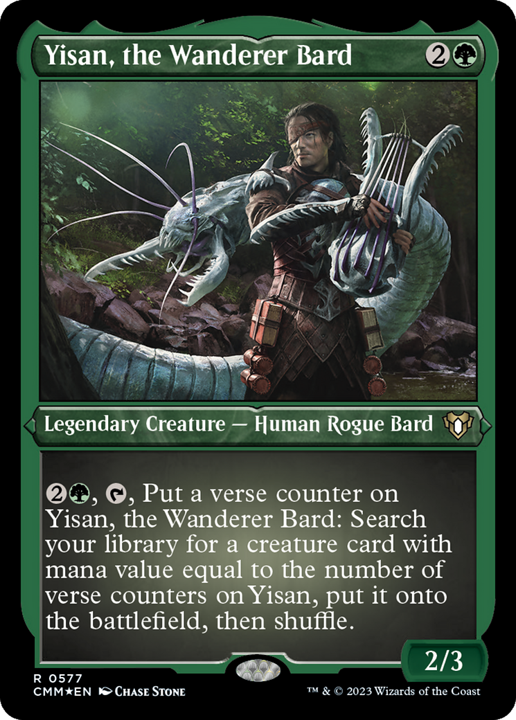 Yisan, the Wanderer Bard (577) Etched Foil - Commander Masters