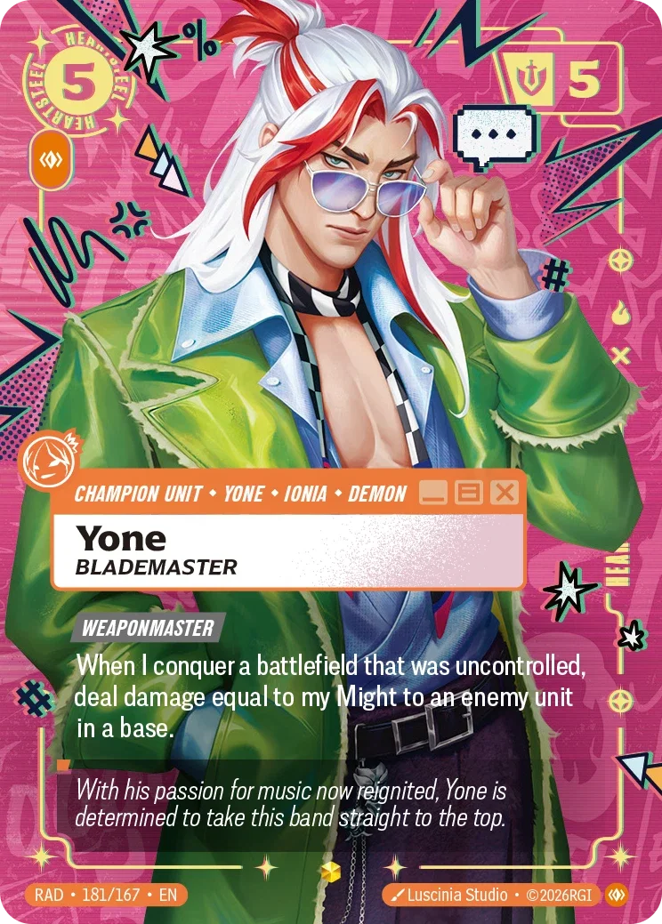 Yone, Blademaster (Overnumbered) (181) Foil - Radiance