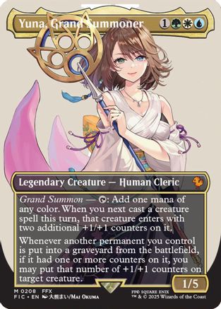 Yuna, Grand Summoner (Borderless) (208) Foil - Commander: FINAL FANTASY