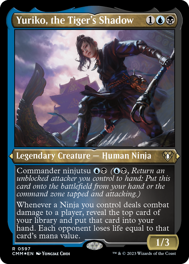 Yuriko, the Tiger's Shadow (597) Etched Foil - Commander Masters