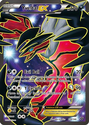 Yveltal EX (Full Art) (144) Holofoil - XY Base Set