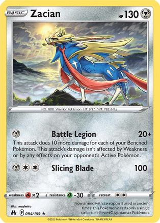 Zacian (94) Holofoil - Crown Zenith