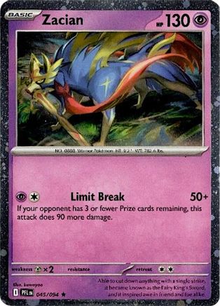 Zacian (Cosmos Holo) (Blister Exclusives) (45) Holofoil - Phantasmal Flames