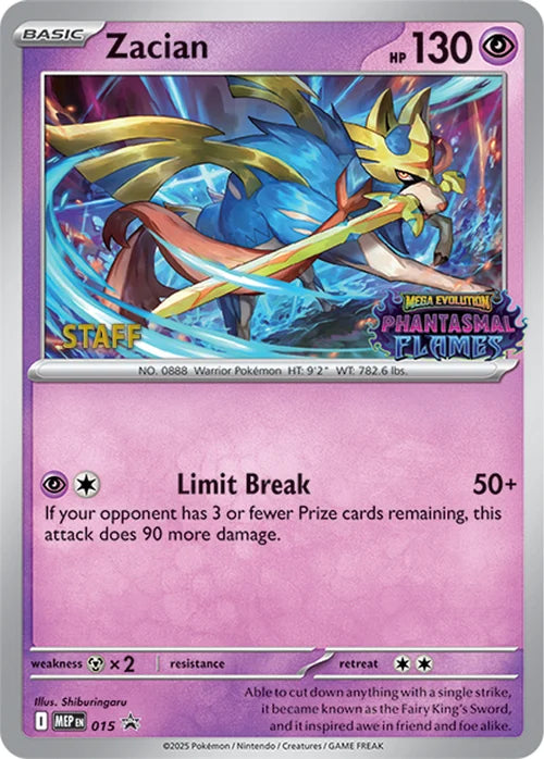 Zacian (Prerelease) [Staff] (15) Holofoil - Black Star Promos