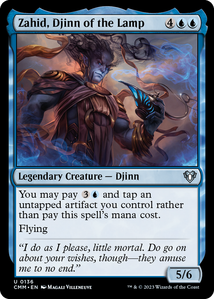 Zahid, Djinn of the Lamp (136) Foil - Commander Masters