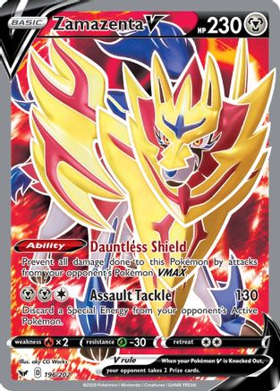 Zamazenta V (Full Art) (196) Holofoil - Sword & Shield