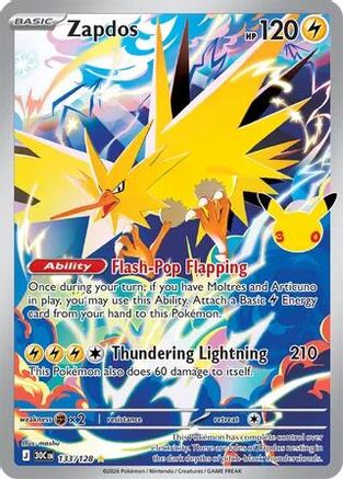 Zapdos (133) Holofoil - 30th Celebration