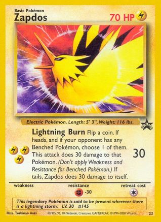 Zapdos (23) - Wizards of the Coast Promos