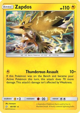 Zapdos (40) Holofoil - Team Up