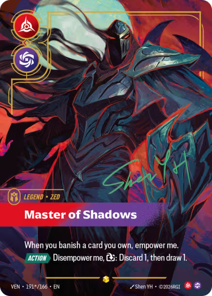 Zed – Master of Shadows (Signature) (191) Foil - Vendetta