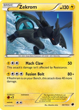 Zekrom (39) Holofoil - Plasma Freeze
