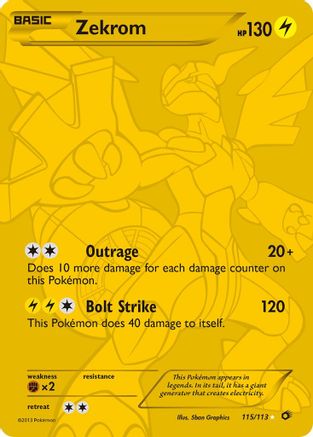 Zekrom (Gold) (115) Holofoil - Legendary Treasures