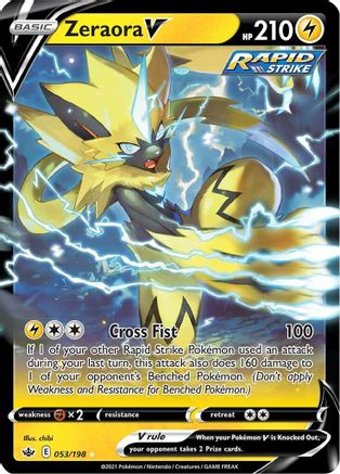 Zeraora V (53) Holofoil - Chilling Reign