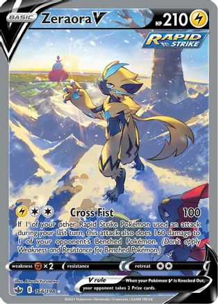 Zeraora V (Alternate Full Art) (166) Holofoil - Chilling Reign