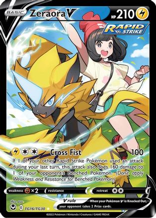 Zeraora V (Alternate Full Art) (TG16) Holofoil - Silver Tempest