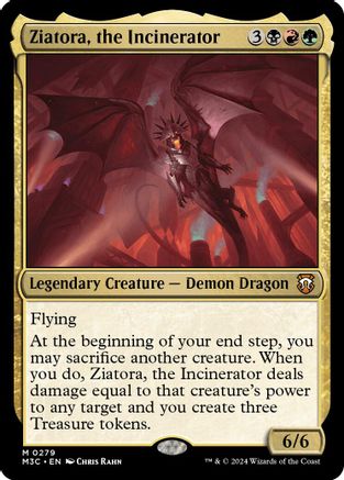 Ziatora, the Incinerator (279) Ripple Foil - Commander: Modern Horizons 3