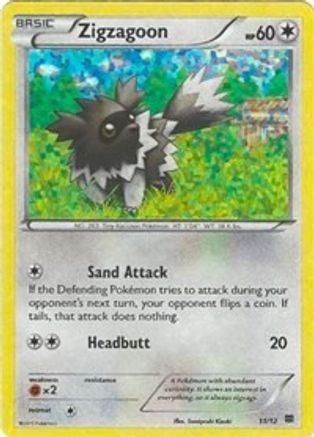 Zigzagoon (11) Holofoil - McDonalds Promos 2015