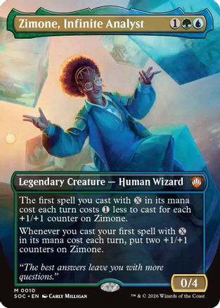 Zimone, Infinite Analyst (Borderless) (010) - Commander: Secrets of Strixhaven