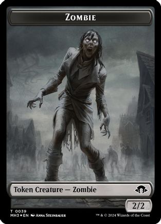 Zombie // Elephant (39/18) Ripple Foil - Commander: Modern Horizons 3 Tokens