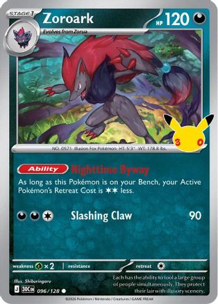 Zoroark (96) Holofoil - 30th Celebration