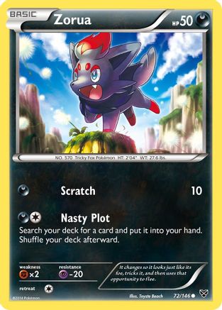Zorua (72) Reverse Holofoil - XY Base Set