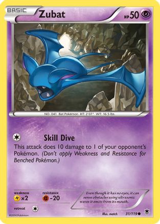 Zubat (31) Reverse Holofoil - Phantom Forces