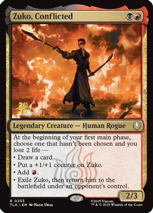 Zuko, Conflicted (Prerelease) (253) Foil - Avatar: The Last Airbender