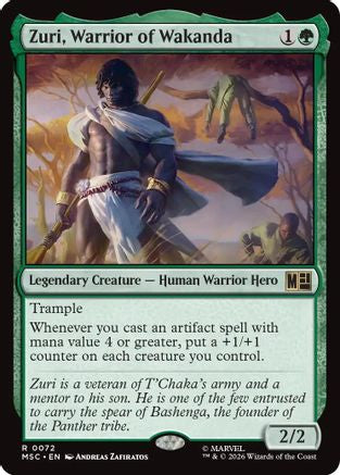 Zuri, Warrior of Wakanda (072) Surge Foil - Commander: Marvel Super Heroes