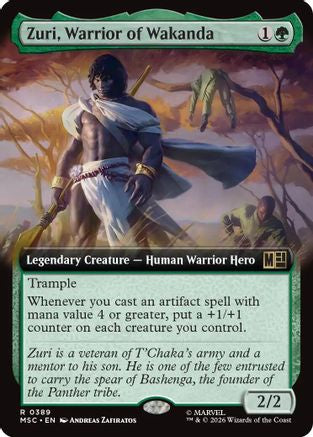 Zuri, Warrior of Wakanda (Extended Art) (389) - Commander: Marvel Super Heroes