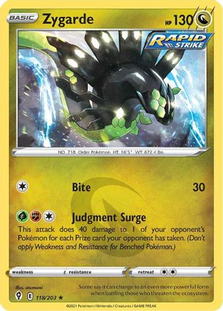 Zygarde (118) Reverse Holofoil - Evolving Skies