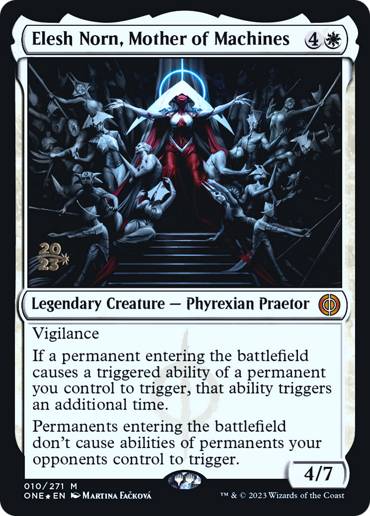 Elesh Norn, Mother of Machines [Phyrexia: All Will Be One Prerelease Promos] | Silver Goblin