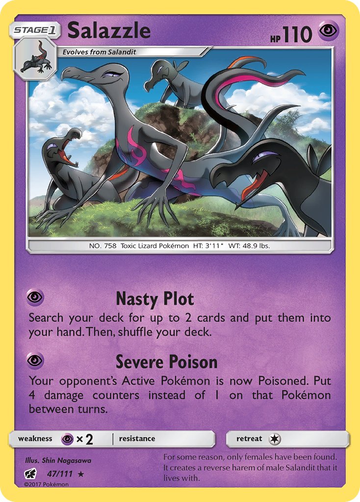 Salazzle (47/111) (Theme Deck Exclusive) [Sun & Moon: Crimson Invasion] | Silver Goblin