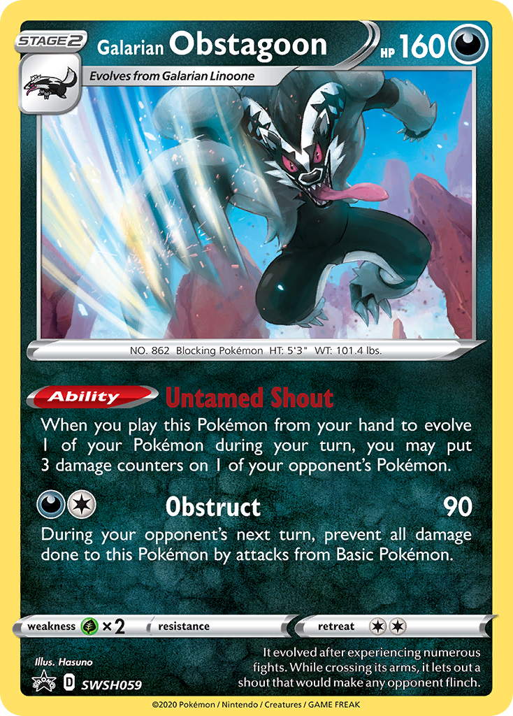 Galarian Obstagoon (SWSH059) [Sword & Shield: Black Star Promos] | Silver Goblin