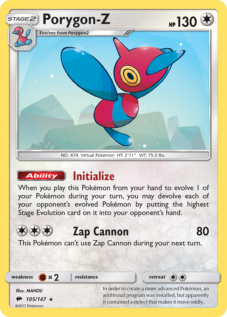 Porygon-Z (105/147) [Sun & Moon: Burning Shadows] | Silver Goblin