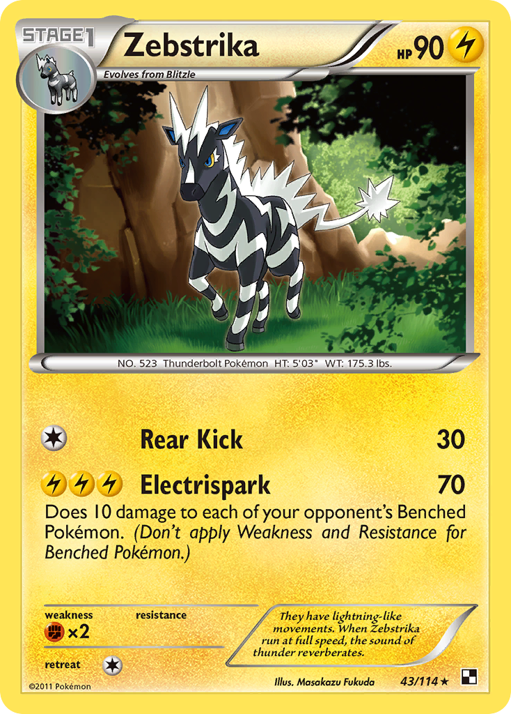 Zebstrika (43/114) [Black & White: Base Set] | Silver Goblin