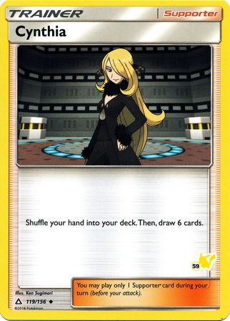 Cynthia (119/156) (Pikachu Stamp #59) [Battle Academy 2020] | Silver Goblin