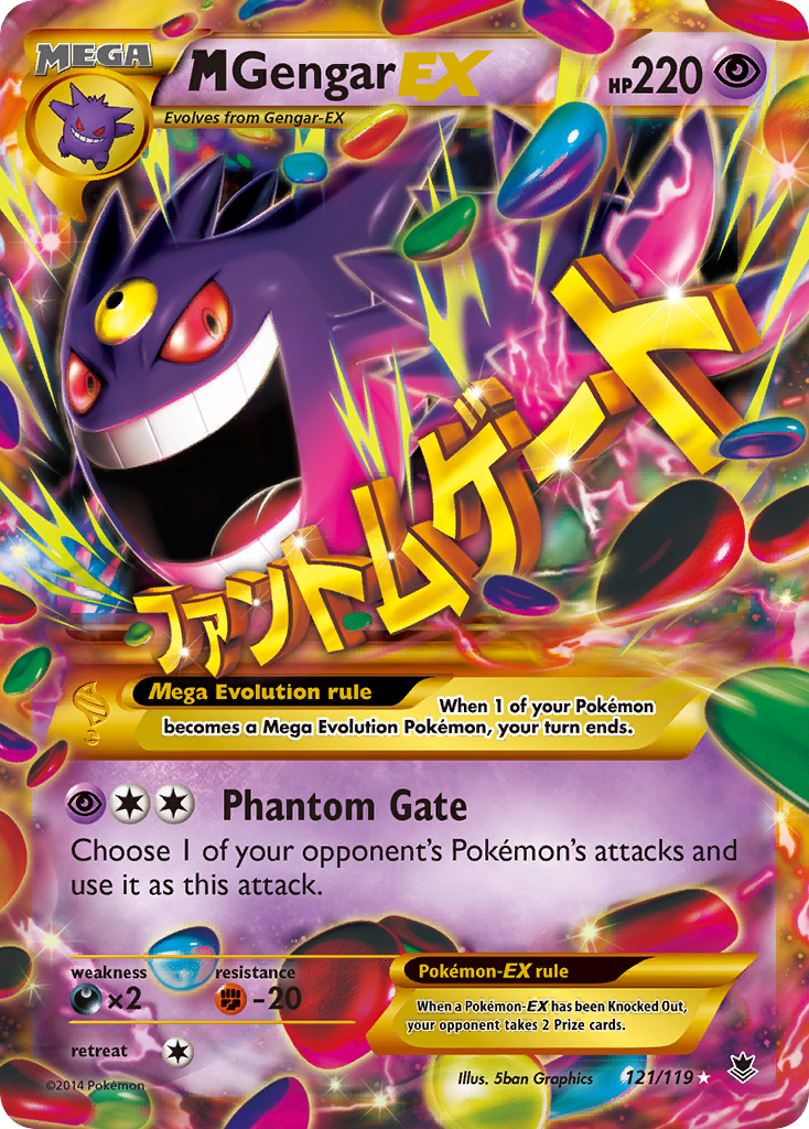 M Gengar EX (121/119) [XY: Phantom Forces] | Silver Goblin