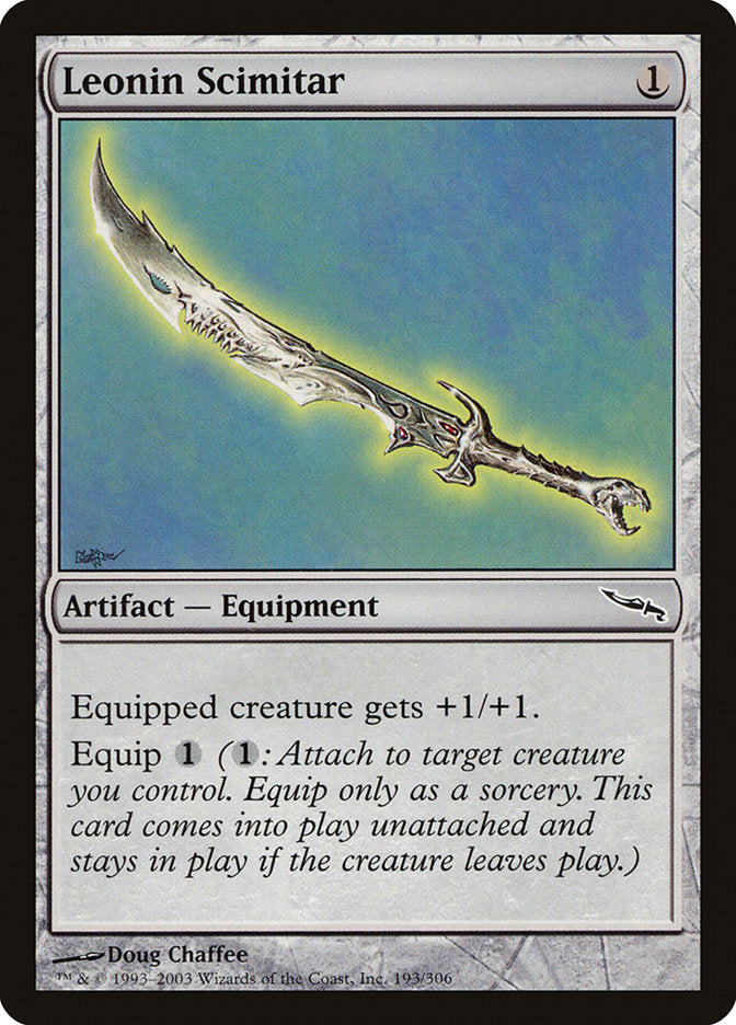 Leonin Scimitar [Mirrodin] | Silver Goblin